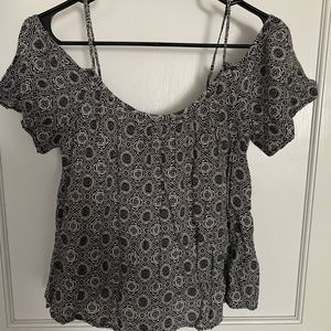 Patterned Off The Shoulder Top